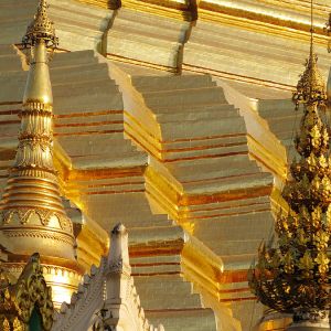 Golden architecture, Myanmar, 2017