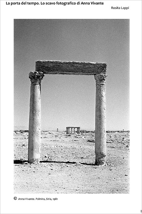 La porta del tempo. Lo scavo fotografico di Anna Vivante. Rosita Lappi